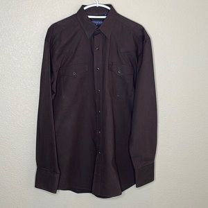 Vintage style brown Roper pearl snap great condition